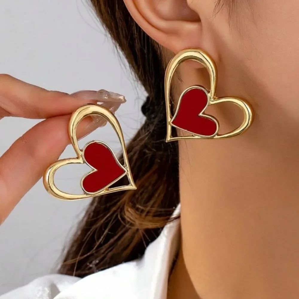 3for$20 1pair Minimalist Chic Versatile European American Hollow heart print